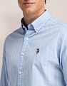 U.S. Polo Assn. Denim Co. Vertical Striped Oxford Weave Shirt