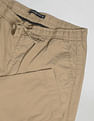 Flying Machine Elasticised Waist Solid Trousers