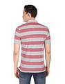 AD by Arvind Cotton Horizontal Stripe Polo Shirt