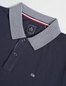 Arrow Sports Stripe Collar Pique Polo Shirt