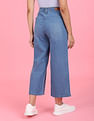 Flying Machine Women High Rise Wide Leg Cropped Jeans