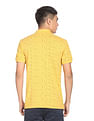 Flying Machine Abstract Print Cotton Polo Shirt