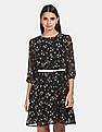 Flying Machine Women Three-Quarter Sleeve Printed Dress