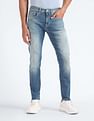 Flying Machine Mid Rise Slash Slim Tapered Jeans