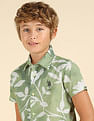 U.S. Polo Assn. Kids Boys Regular Fit Tropical Printed Shirt