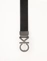 Calvin Klein Textured Black Leather Classic Belt
