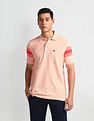 Arrow Sports Striped Sleeve Cotton Polo Shirt