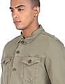 Flying Machine Spread Collar Long Sleeve Casual Jacket