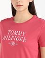 Tommy Hilfiger Red Women's T-shirt for Casual Chic
