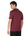 Calvin Klein Men Maroon Smooth Cotton Slim Fit Solid Polo Shirt