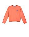 U.S. Polo Assn. Kids Boys Coral Crew Neck Solid Sweatshirt