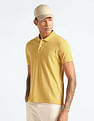 Flying Machine Pure Cotton Solid Polo Shirt