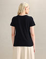 U.S. Polo Assn. Women Pure Cotton Sticker Print T-Shirt