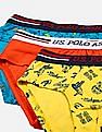 USPA Innerwear Mid Rise Cotton Spandex IKBB Briefs - Pack Of 3