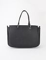 Tommy Hilfiger Solid Black Pu Handbag