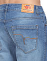 Flying Machine Stone Wash Slash Slim Tapered Fit Jeans