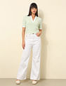 U.S. Polo Assn. Women Regular Fit Textured Polo Shirt