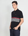 Arrow Sports Horizontal Stripe Cotton Polo Shirt
