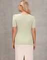 U.S. Polo Assn. Women Puff Sleeve Round Neck Top