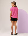 U.S. Polo Assn. Kids Girls Puff Print Relaxed Fit T-Shirt