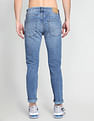 Flying Machine Mid Rise Slash Slim Tapered Fit 90s Vintage Jeans