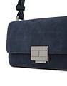 Tommy Hilfiger Solid Blue Pu Shoulder Bag