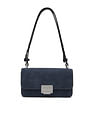 Tommy Hilfiger Solid Blue Pu Shoulder Bag