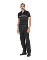 AD by Arvind Cotton Horizontal Striped Polo Shirt