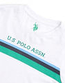 U.S. Polo Assn. Kids Boys Horizontal Striped Regular Fit T-Shirt