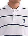 U.S. Polo Assn. Striped Pique Polo Shirt