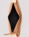 Tommy Hilfiger Solid Beige Pu Hand Bag