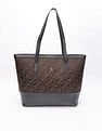 Tommy Hilfiger Logo Black Polyester Tote Bag