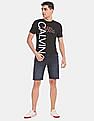 Calvin Klein Men Dark Blue Slim Fit Washed Denim Shorts