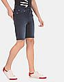 Calvin Klein Men Dark Blue Slim Fit Washed Denim Shorts