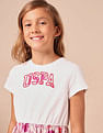 U.S. Polo Assn. Kids Girls Floral Printed Fit And Flare Dress