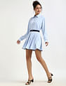 Tommy Hilfiger Polyester Spread Collar A-Line Dress