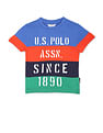 U.S. Polo Assn. Kids Boys Colour Block Crew Neck T-Shirt