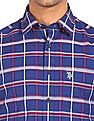 U.S. Polo Assn. Spread Collar Checked Casual Shirt