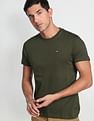 Arrow Sports Patterned Knit Mercerised Cotton T-Shirt