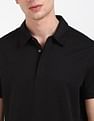 Calvin Klein Jeans Mens Black Regular Fit Polo Shirts