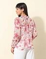 U.S. Polo Assn. Women Sheer Floral Printed Top