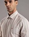 Tommy Hilfiger Striped Regular Fit Plain Woven Shirt