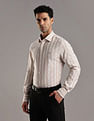 Tommy Hilfiger Striped Regular Fit Plain Woven Shirt