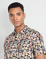 Flying Machine Short Sleeve Floral Print Shirt