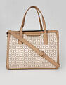 Tommy Hilfiger Logo Brown Polyester Hand Bag