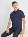 Arrow Sports Tropical Print Mercerized Polo Shirt