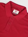 Flying Machine Solid Cotton Pique Polo Shirt