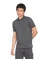 Flying Machine Geometric Print Pique Polo Shirt