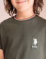 U.S. Polo Assn. Kids Boys Regular Fit Pure Cotton T-Shirt