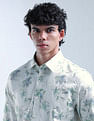 Flying Machine Floral Printed Slim Fit Cotton Shirt